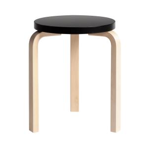 Artek - 60 Tabouret, noir / noir