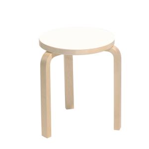 Artek - 60 Tabouret, stratifié, blanc