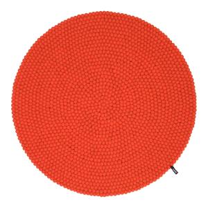 myfelt - Mats Tapis de boules de feutre, Ø 200 cm, rouge