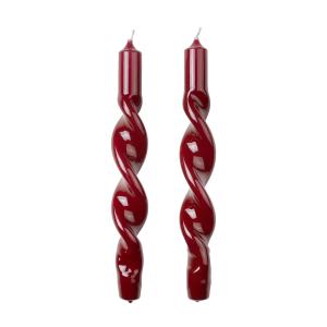 Broste Copenhagen - Twist Bougies, bordeaux brillant (set d…