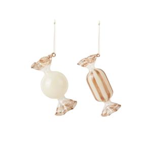 Broste Copenhagen - Candy Pendentif décoratif, crème (lot d…