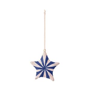 Broste Copenhagen - Pulp Pendentif étoile, bleu intense