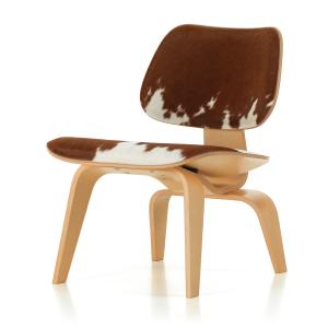 Vitra - LCW chaise, frêne naturel, peau de vache marron / b…
