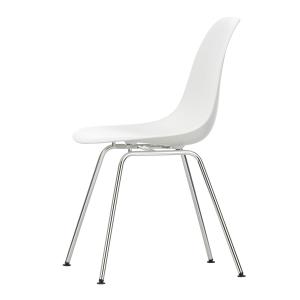 Vitra - Eames Plastic Side Chair DSX, chromé / blanc (patin…