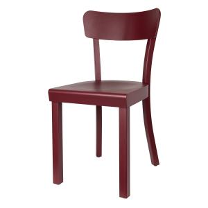 HANA - Frankfurter Chaise 2. 0., hêtre rouge vin, laqué mat…