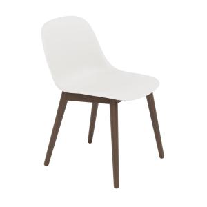 Muuto - Fiber Side Chair Wood Base, chêne teinté foncé / bl…