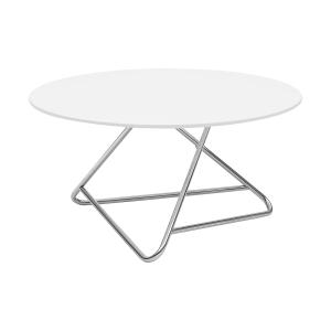 Softline - Tribeca Table d'appoint, small, chrome / blanc l…