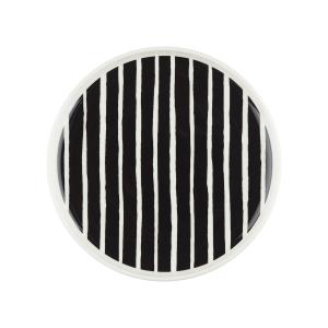 Marimekko - Oiva Piccolo Assiette, Ø 20 cm, blanc / noir