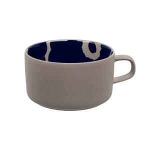 Marimekko - Oiva Unikko Tasse à thé, 250 ml, terra / bleu f…