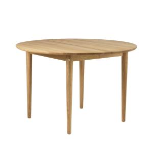 FDB Møbler - Bjørk Table de salle à manger C62, Ø 115 cm, c…