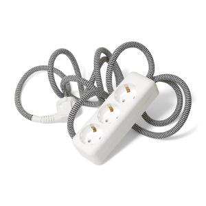 NUD Collection - Extension Cord triple prise, noir / blanc…
