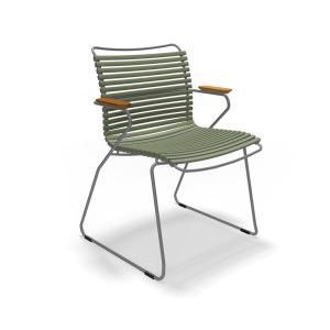 HOUE - CLICK Outdoor Dining fauteuil à dossier bas, vert ol…