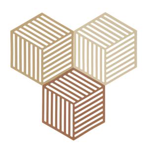 Zone Denmark - Hexagon Dessous de verre, 16 x 14 cm, kaki /…