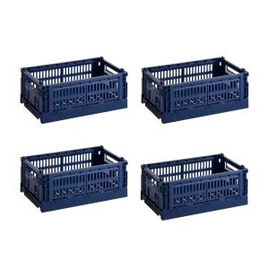 HAY - Colour Crate Panier S, 26,5 x 17 cm, dark blue, recyc…