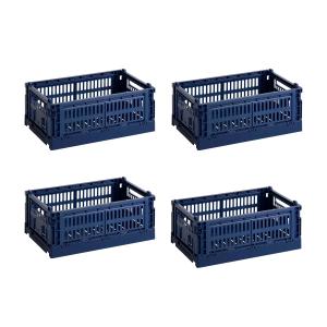 HAY - Colour Crate Panier S, 26,5 x 17 cm, dark blue, recyc…