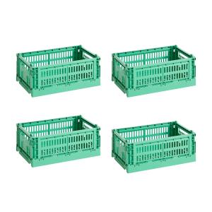 HAY - Colour Crate Panier S, 26,5 x 17 cm, dark mint , recy…
