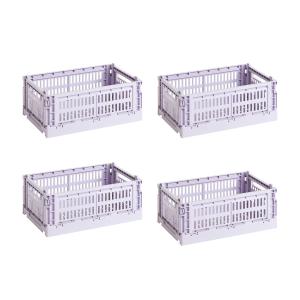 HAY - Colour Crate Panier S, 26,5 x 17 cm, lavender, recycl…