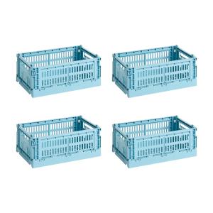 HAY - Colour Crate Panier S, 26,5 x 17 cm, light blue, recy…