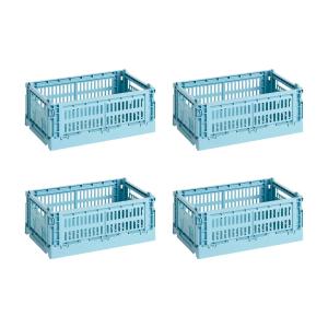 HAY - Colour Crate Panier S, 26,5 x 17 cm, light blue, recy…