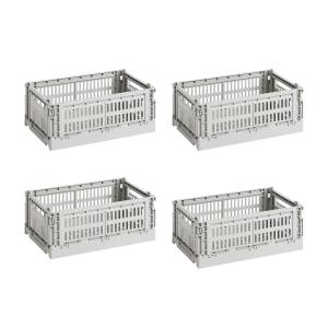 HAY - Colour Crate Panier S, 26,5 x 17 cm, light grey, recy…
