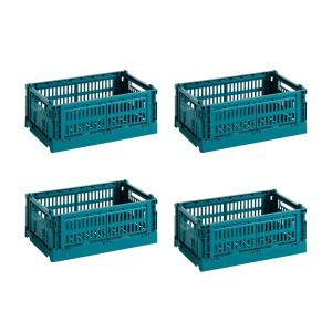 HAY - Colour Crate Panier S, 26,5 x 17 cm, ocean green, rec…