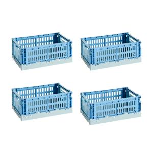 HAY - Colour Crate Mix Panier S, 26,5 x 17 cm, sky blue, re…