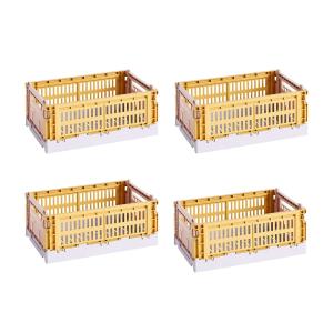 HAY - Colour Crate Mix Panier S, 26,5 x 17 cm, golden yello…