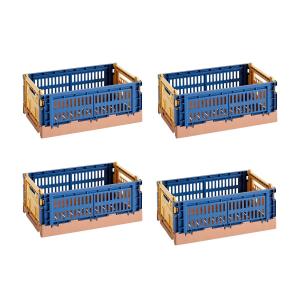 HAY - Colour Crate Mix Panier S, 26,5 x 17 cm, dark blue, r…