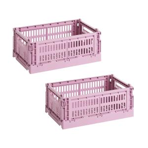 HAY - Colour Crate Panier S, 26,5 x 17 cm, dusty rose, recy…