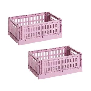 HAY - Colour Crate Panier S, 26,5 x 17 cm, dusty rose, recy…
