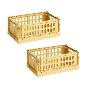 HAY - Colour Crate Panier S, 26,5 x 17 cm, golden yellow, r…