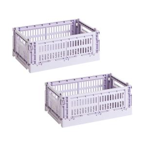 HAY - Colour Crate Panier S, 26,5 x 17 cm, lavender, recycl…