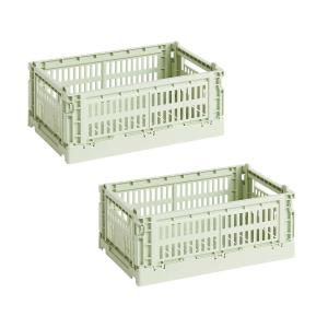 HAY - Colour Crate Panier S, 26,5 x 17 cm, mint, recycled (…