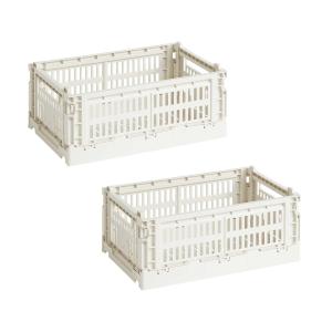 HAY - Colour Crate Panier S, 26,5 x 17 cm, off white, recyc…