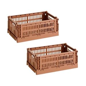 HAY - Colour Crate Panier S, 26,5 x 17 cm, terracotta, recy…