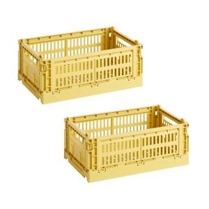 HAY - Colour Crate Panier S, 26,5 x 17 cm, dusty yellow, re…