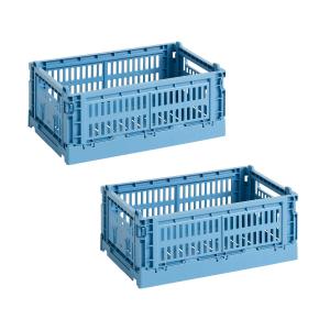 HAY - Colour Crate Panier S, 26,5 x 17 cm, sky blue, recycl…