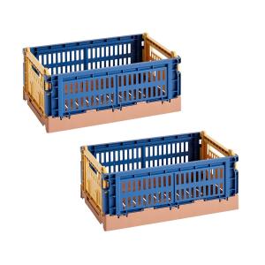 HAY - Colour Crate Mix Panier S, 26,5 x 17 cm, dark blue, r…