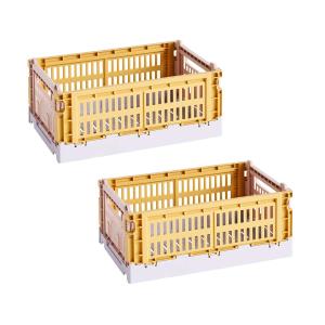 HAY - Colour Crate Mix Panier S, 26,5 x 17 cm, golden yello…