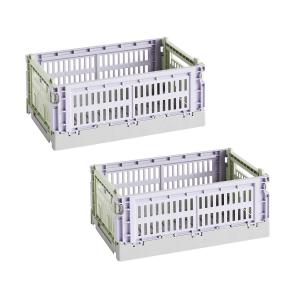 HAY - Colour Crate Mix Panier S, 26,5 x 17 cm, lavender, re…