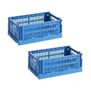 HAY - Colour Crate Panier S, 26,5 x 17 cm, electric blue, r…