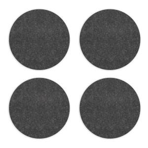 Hey Sign - Dessous de verre rond, Ø 12 cm, graphite (set de…