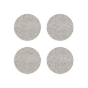 Hey Sign - Dessous de verre rond, Ø 9 cm, chiné clair (set…