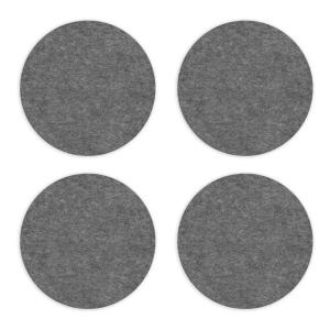 Hey Sign - Dessous de verre rond, Ø 12 cm, anthracite (set…