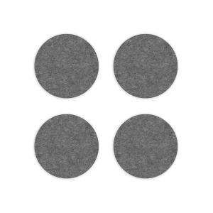 Hey Sign - Dessous de verre rond, Ø 9 cm, anthracite (set d…