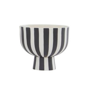 OYOY - Toppu Coupe Ø 15 x H 13 cm, blanc / noir