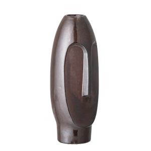 Bloomingville - Vase à face, Ø 10,5 x H 26 cm, marron