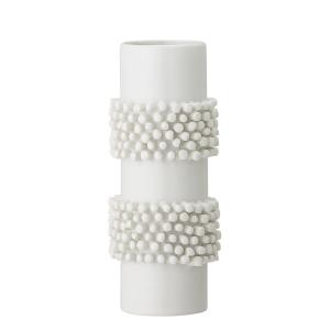 Bloomingville - vase en faïence Ø 8,5 x 20,5 cm, blanc