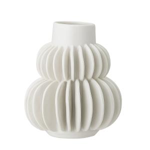 Bloomingville - vase en faïence Ø 11,5 x 14 cm, blanc