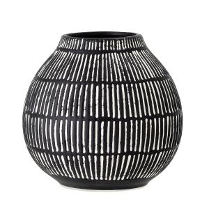 Bloomingville - Elceda Vase, h 14,5 cm, noir